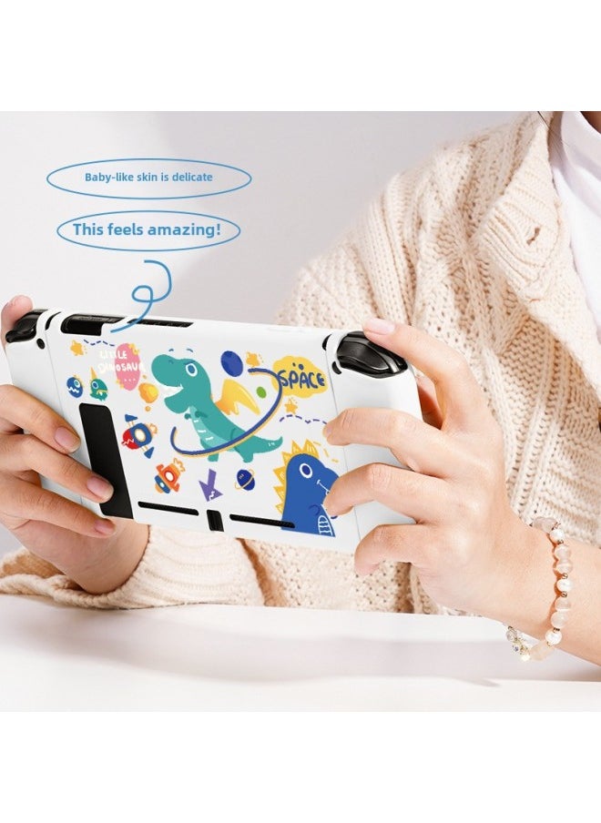 Nintendo Switch Protective Case NS Silicone Case Swicholed Protective Case Case Frosted Handle All-inclusive Soft-Product Color:Default-Model:NS Silicone Soft Shell-]