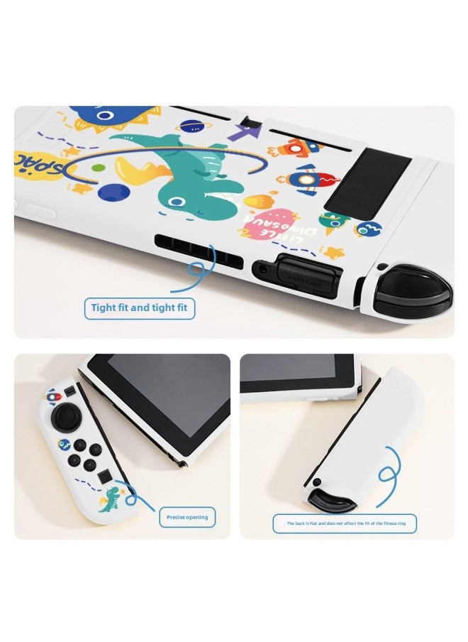 Nintendo Switch Protective Case NS Silicone Case Swicholed Protective Case Case Frosted Handle All-inclusive Soft-Product Color:Default-Model:NS Silicone Soft Shell-]