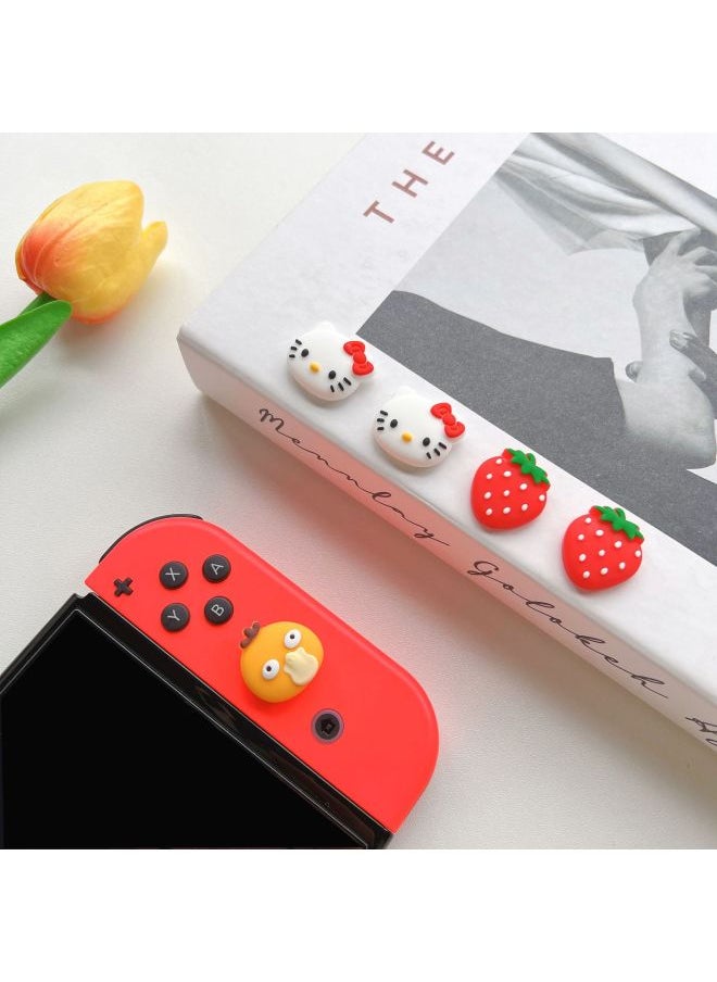 Nintendo Switch Silicone Rocker Set NS Lite Cartoon Rocker Cap Protective Cover Oled Rocker Cap-Product Color:switch Rocker Cap-Model:Pacha + Chick