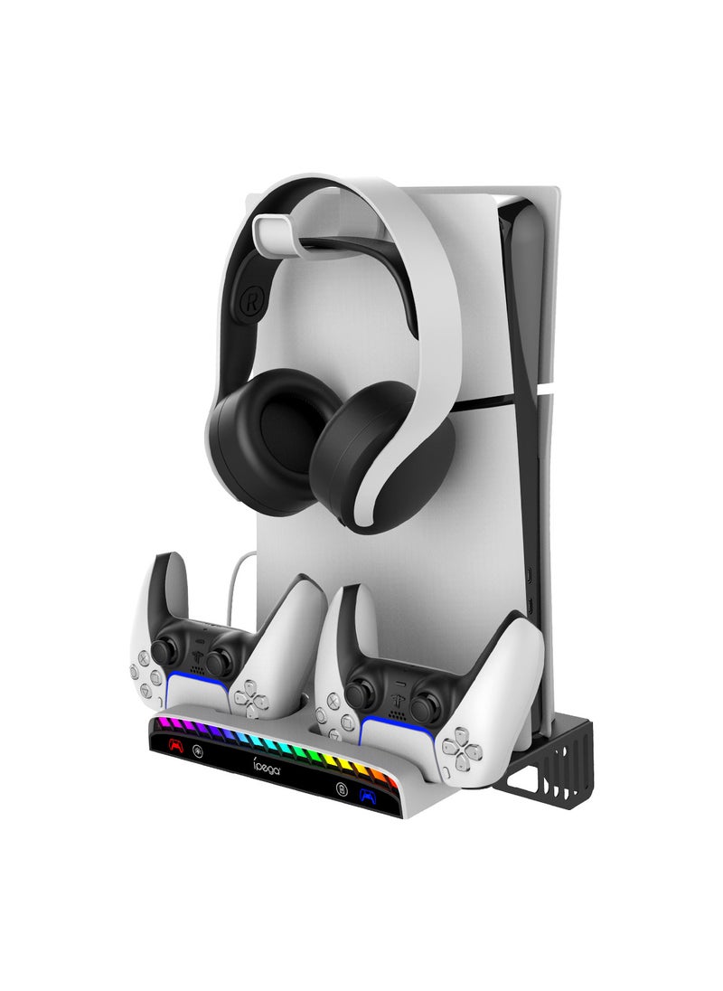 PS5 Pro Slim Multi-Function Wall Mount Charging Dock with Controller Stand