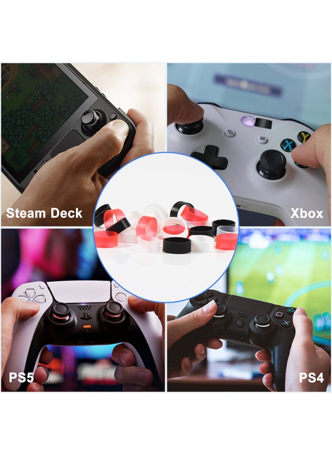 Applicable To PS5/switch/xbox Game Handle Rocker Anti-wear Groove Anti-wear Powder Rocker Protection Ring-Product Color:12 Orange