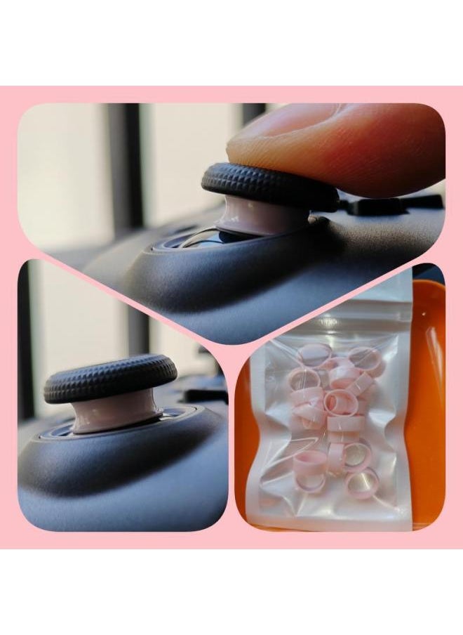 Applicable To PS5/switch/xbox Game Handle Rocker Anti-wear Groove Anti-wear Powder Rocker Protection Ring-Product Color:20 Pink