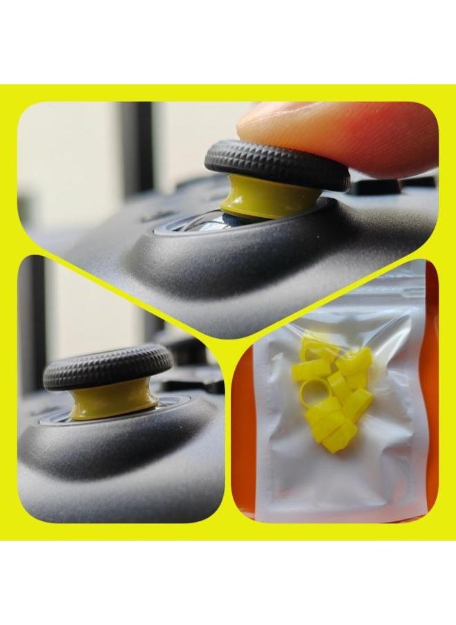 Applicable To PS5/switch/xbox Game Handle Rocker Anti-wear Groove Anti-wear Powder Rocker Protection Ring-Product Color:Yellow 12