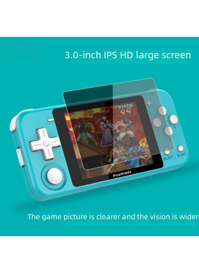 Powkiddy Q90 Vintage Mini Handheld Game Console Ps Joystick Street Fighter Style Retro Digital Computer Game Console-Product Color:Transparent Understanding (Chinese)-Model:Q90-16G Standard