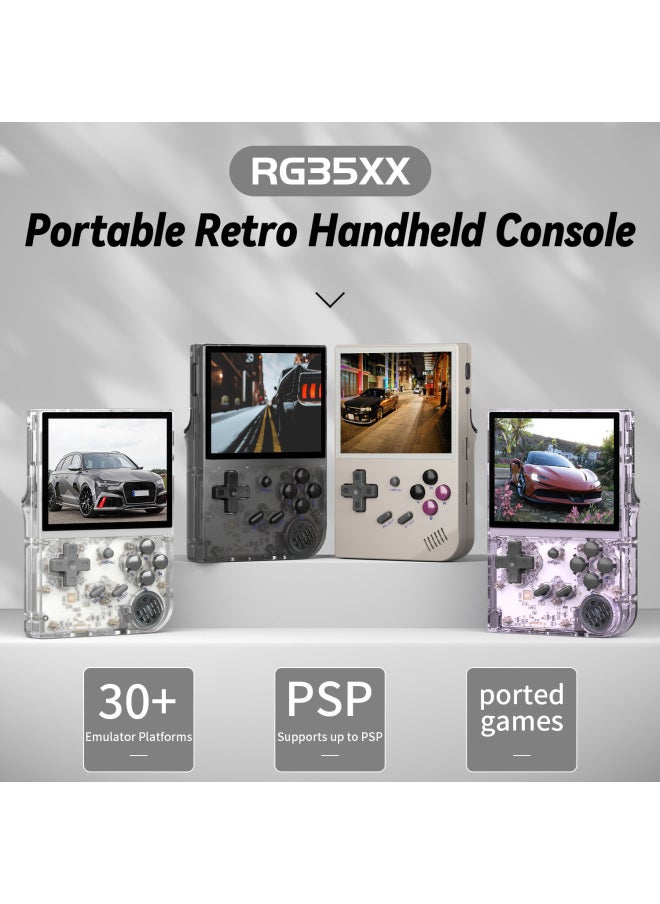 2024 Upgraded Version RG35XX H700 Vertical Version Handheld Retro Nostalgic Portable Handheld Game Arcade Game-Product Color:Standard [64G English]]-Model:RG35XX Purple