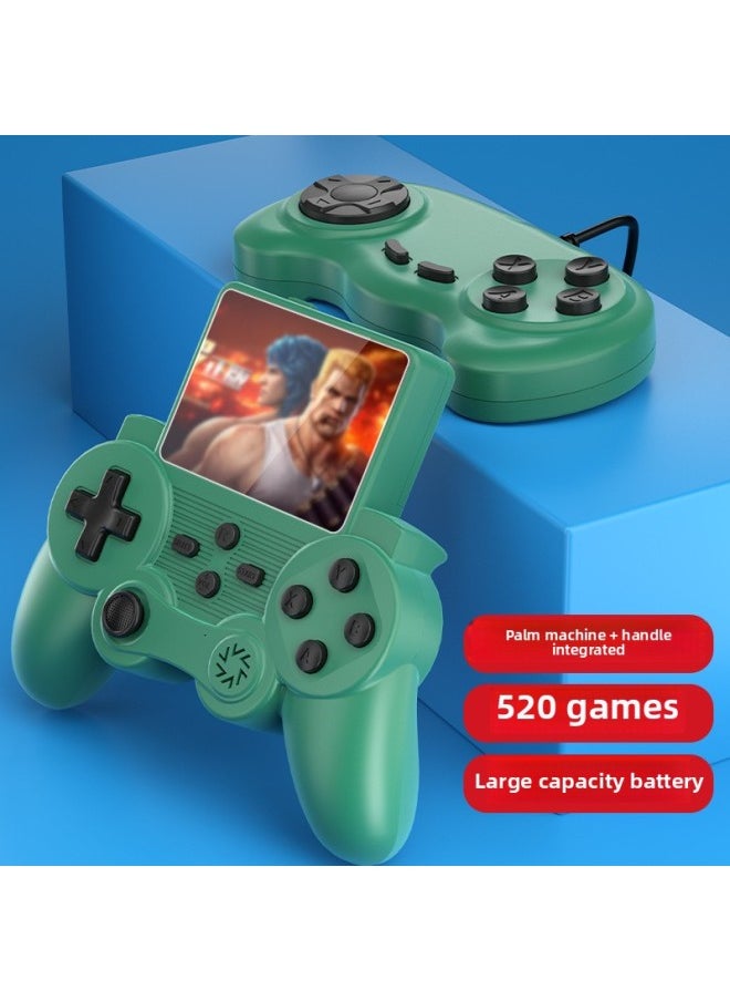 Double Handle Handheld Game Card Mini Retro Arcade Tetris 520 Double Handheld-Model:Q20 Green [double Model With Handle]