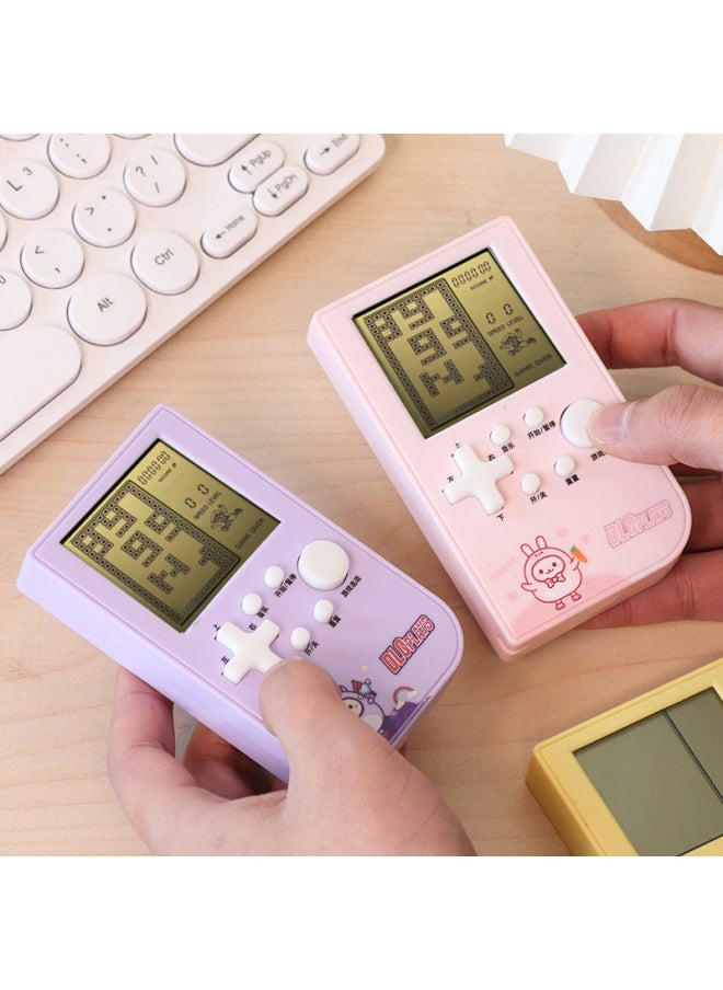 Mini Handheld Game Machine Nostalgic Small Vintage Vintage Keychain Russian Square Machine Toy-Model:4.1 Inch Screen Horizontal Orange F