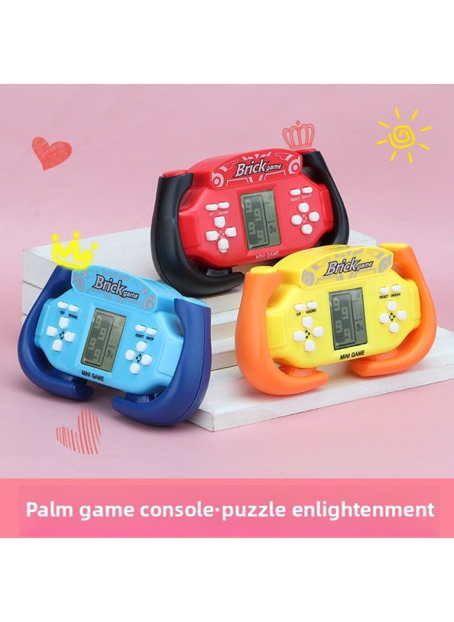 Mini Handheld Game Machine Nostalgic Small Vintage Vintage Keychain Russian Square Machine Toy-Model:4.1 Inch Screen Horizontal Orange F