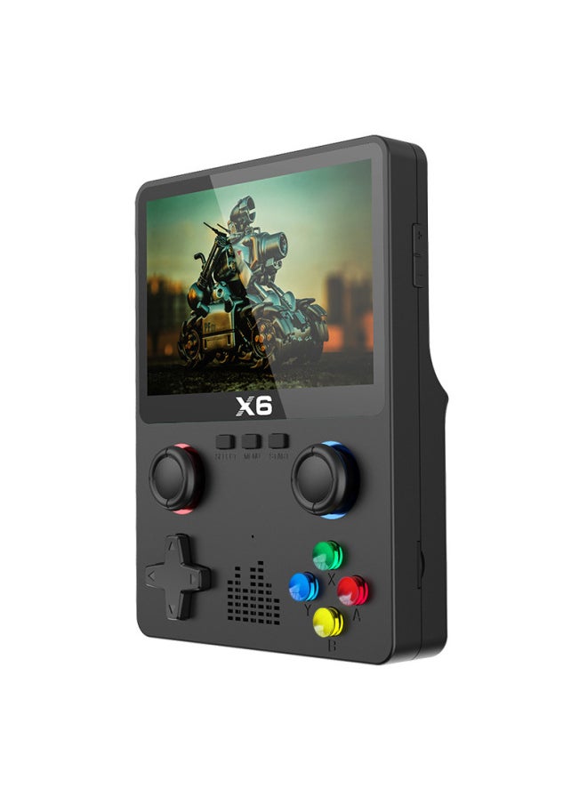 High Definition Large Screen X6 Portable Game Console Dual Joystick Retro Games PSP Simulator 32GB USB Wired Connection-Model:X6 Single Player [10000 Game 11 Simulator] Black