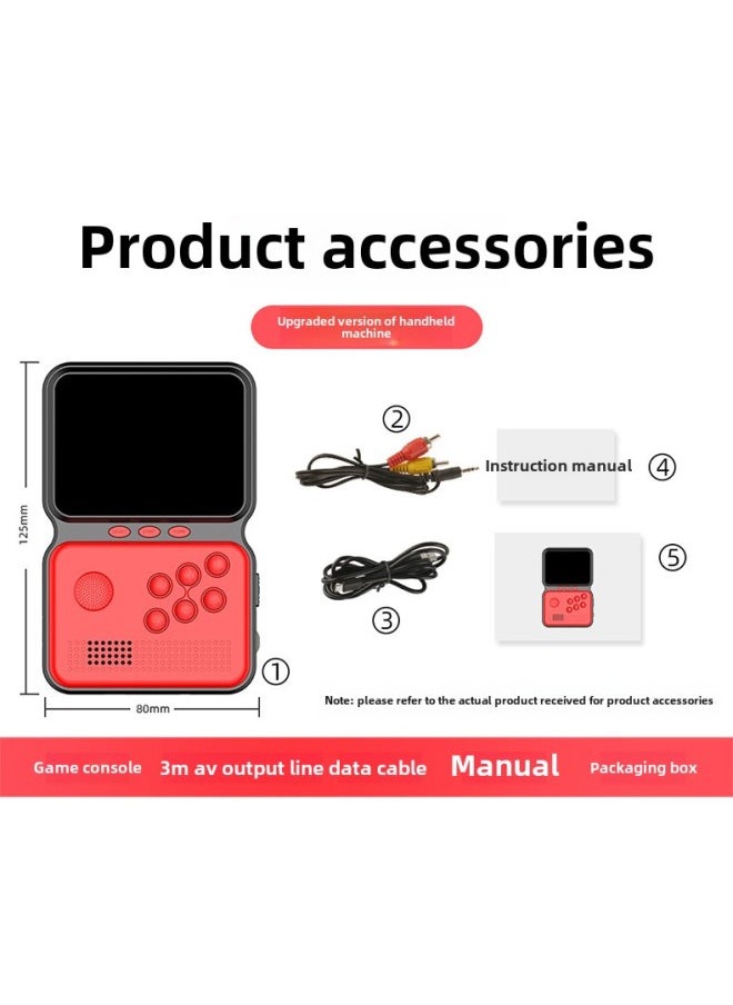 Direct Supply Sup Arcade Rocker Children's Retro Handheld Game Machine Gamebox Single Singles Arcade Private Model-Product Color:N3 Double Version Red [no LOGO]]