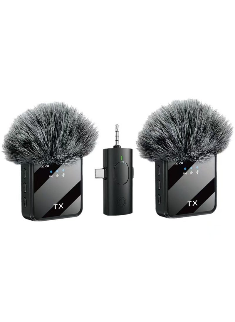 New F11 lavalier microphone 3-in-1 wireless microphone short video shooting mobile phone noise cancelling live microphone