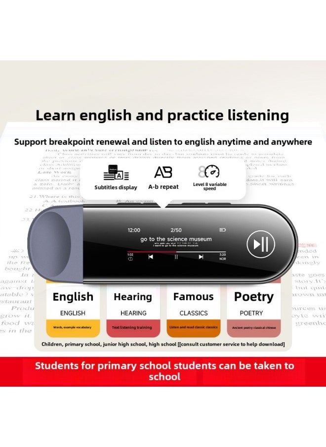 Mp3 Walkman Student Edition Mp4 Senior High School For Students Listening Artifact Bluetooth Music Player English Listening-Body Color:Dual Interface Version [direct Plug-in Download, Can Be Used As A Usb Flash Drive, With Bluetooth]-Memory Capacity:32gb [comes With Memory] - Package 1: Host + Music Headphones + Data Cable + 3 Years Of Quality
