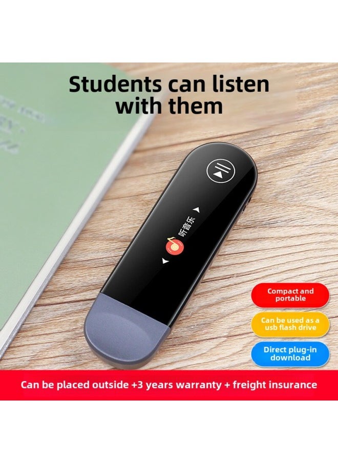 Mp3 Walkman Student Edition Mp4 Senior High School For Students Listening Artifact Bluetooth Music Player English Listening-Body Color:Dual Interface Version [direct Plug-in Download, Can Be Used As A Usb Flash Drive, With Bluetooth]-Memory Capacity:32gb [comes With Memory] - Package 1: Host + Music Headphones + Data Cable + 3 Years Of Quality