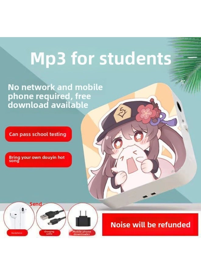 Direct Students Listen To Songs Outside The Mini Portable Player High School Students English Popular Songs Walkman-Body Color:[genshin Impact Walnut]-Memory Capacity:External + Full Set Of Accessories + 32g Memory Card