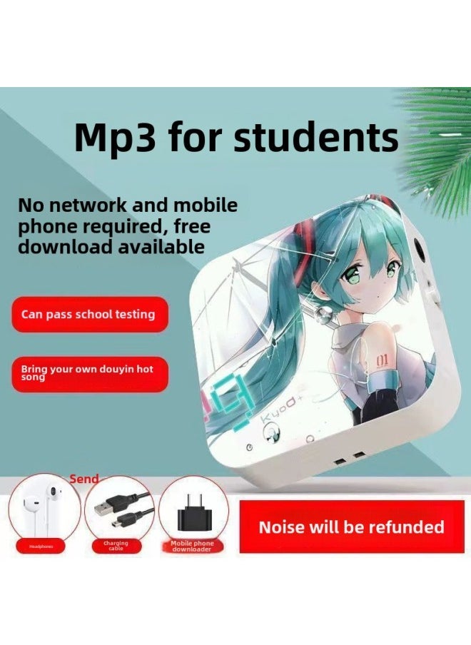 Direct Students Listen To Songs Outside The Mini Portable Player High School Students English Popular Songs Walkman-Body Color:[genshin Impact Walnut]-Memory Capacity:External + Full Set Of Accessories + 32g Memory Card