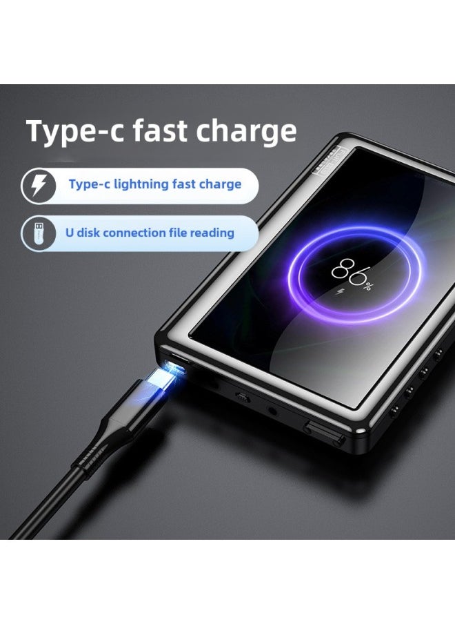 5-inch MP5 Player Can Be Connected To U Disk Mp4 Full Screen Bluetooth MP3 Walkman Students MP6 Card Reading Novels-Body Color:Black-Memory Capacity:8gb (bluetooth Version)