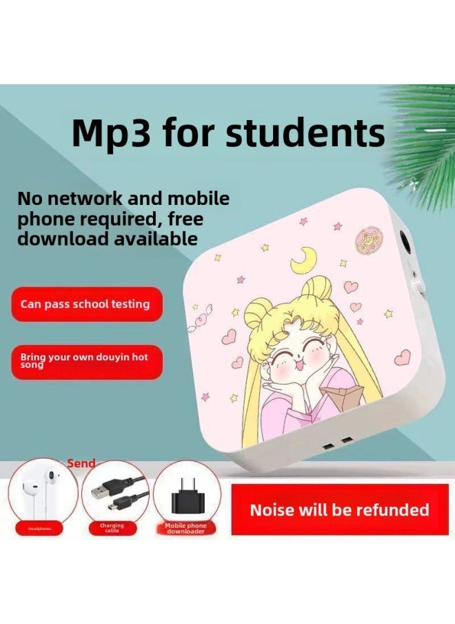Direct Students Listen To Songs Outside The Mini Portable Player High School Students English Popular Songs Walkman-Body Color:【beautiful Girl】-Memory Capacity:No External Placement + Full Set Of Accessories + 2g Memory Card