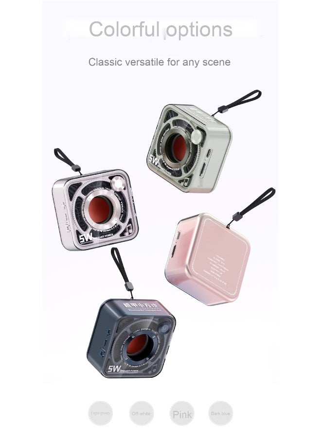 Transparent Mech Wind Small Steel Wireless Bluetooth Speaker Dazzling Outdoor Portable Subwoofer Small Speaker
