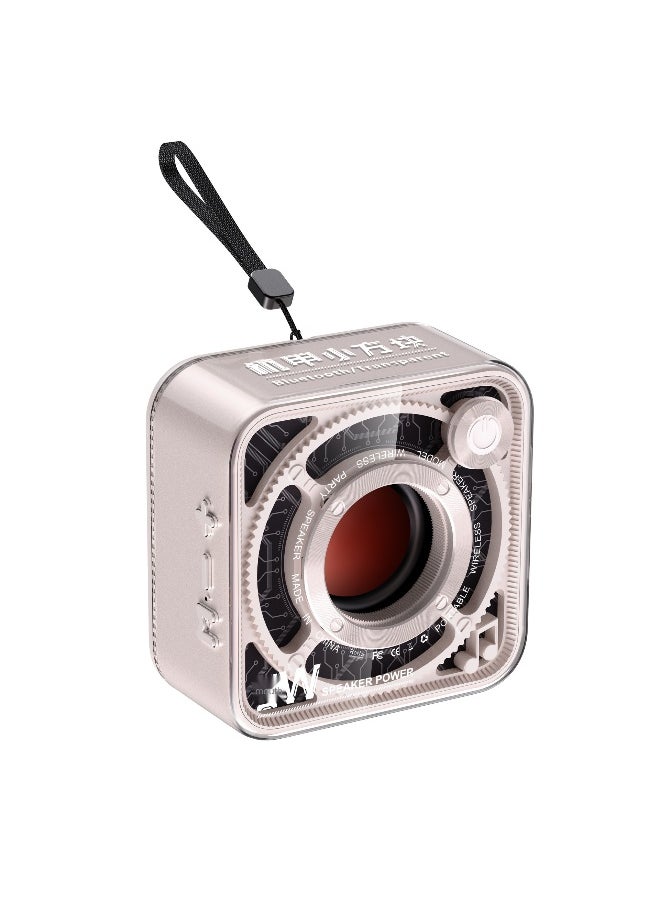 Transparent Mech Wind Small Steel Wireless Bluetooth Speaker Dazzling Outdoor Portable Subwoofer Small Speaker