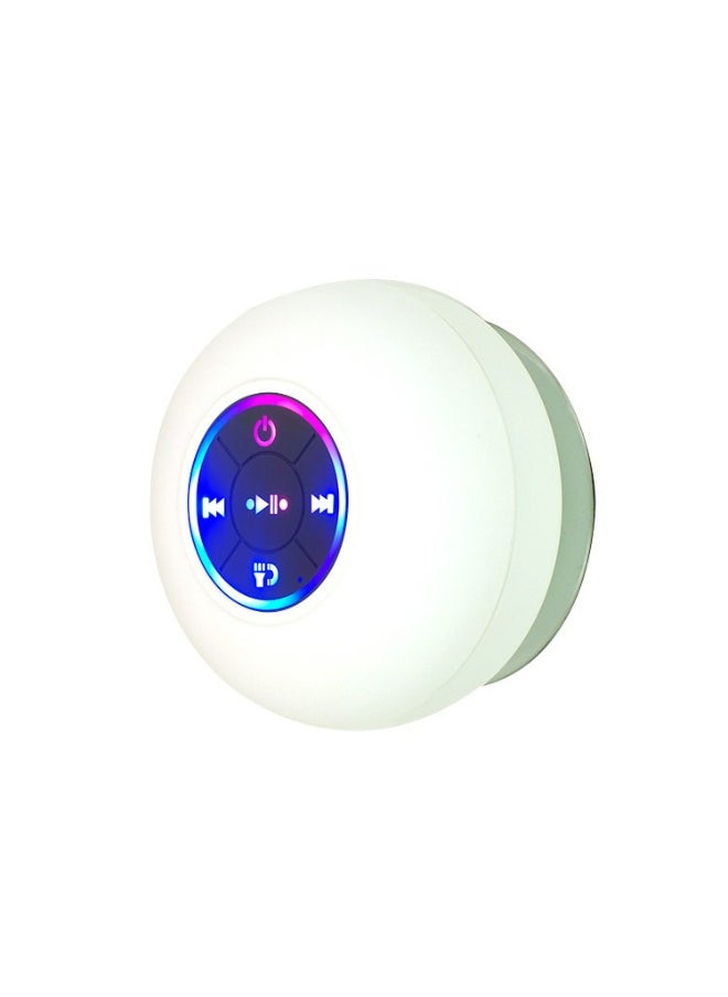 Bathroom Suction Cup Waterproof Bluetooth Speaker Portable Home Outdoor Led Dazzling Light Emitting Small Speaker