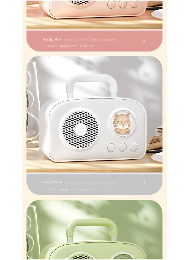 Bluetooth Speaker Space Capsule Retro Small Speaker Portable Outdoor Lawn Small Steel Heavy Bass Speaker