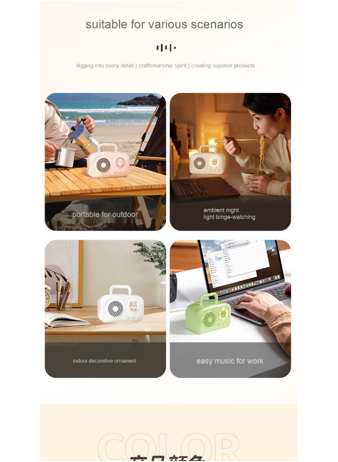 Bluetooth Speaker Space Capsule Retro Small Speaker Portable Outdoor Lawn Small Steel Heavy Bass Speaker