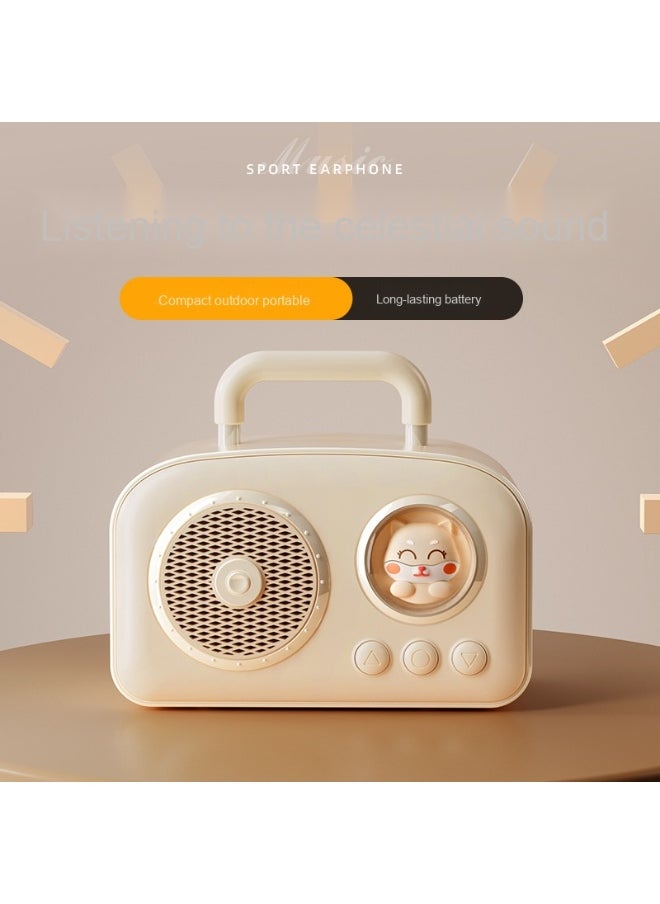 Bluetooth Speaker Space Capsule Retro Small Speaker Portable Outdoor Lawn Small Steel Heavy Bass Speaker