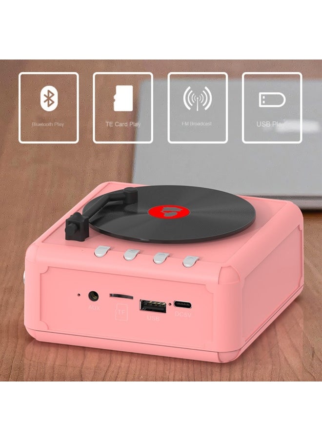 Wireless Record Player Bluetooth Audio Retro Creative Mini Portable Card Small Speaker Subwoofer