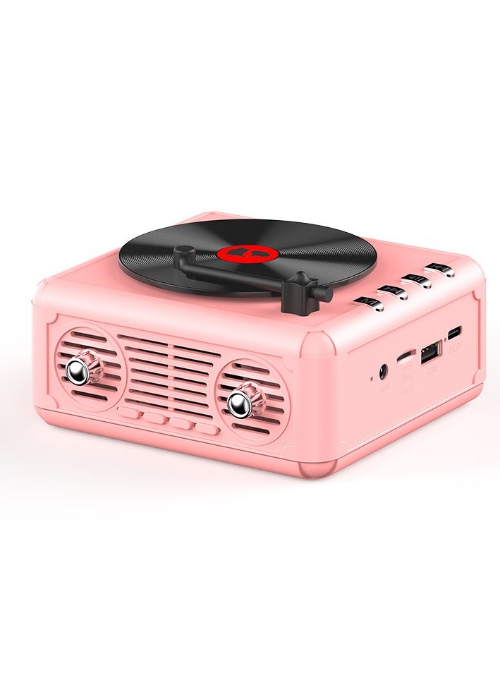Wireless Record Player Bluetooth Audio Retro Creative Mini Portable Card Small Speaker Subwoofer