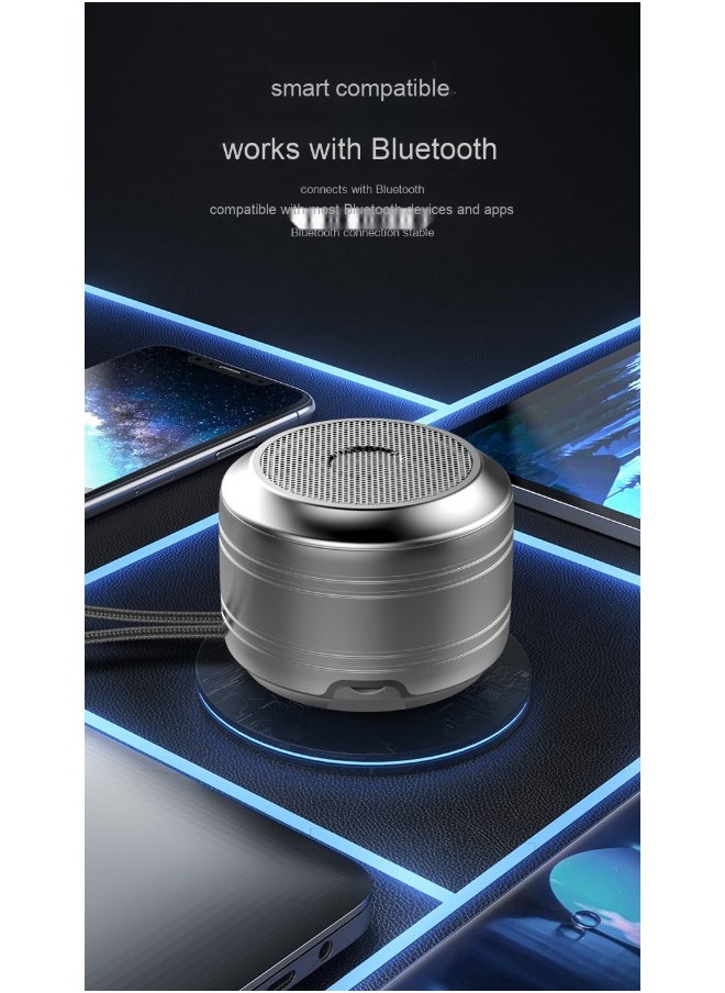 Bluetooth Small Speaker Desktop Portable String Speaker Heavy Bass Small Steel Noise Reduction Bluetooth Speaker
