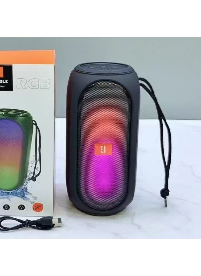 Bluetooth Speaker With Ambient Light Outdoor Portable Car Home Desktop Subwoofer Small Steel Mini Speaker