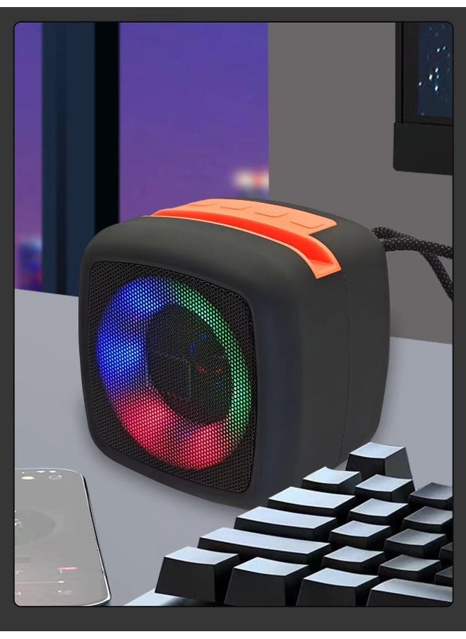 Portable Bluetooth Speaker Atmosphere Sense Outdoor High-power Car Mini Home Desktop Subwoofer Small Steel Cannon Sound