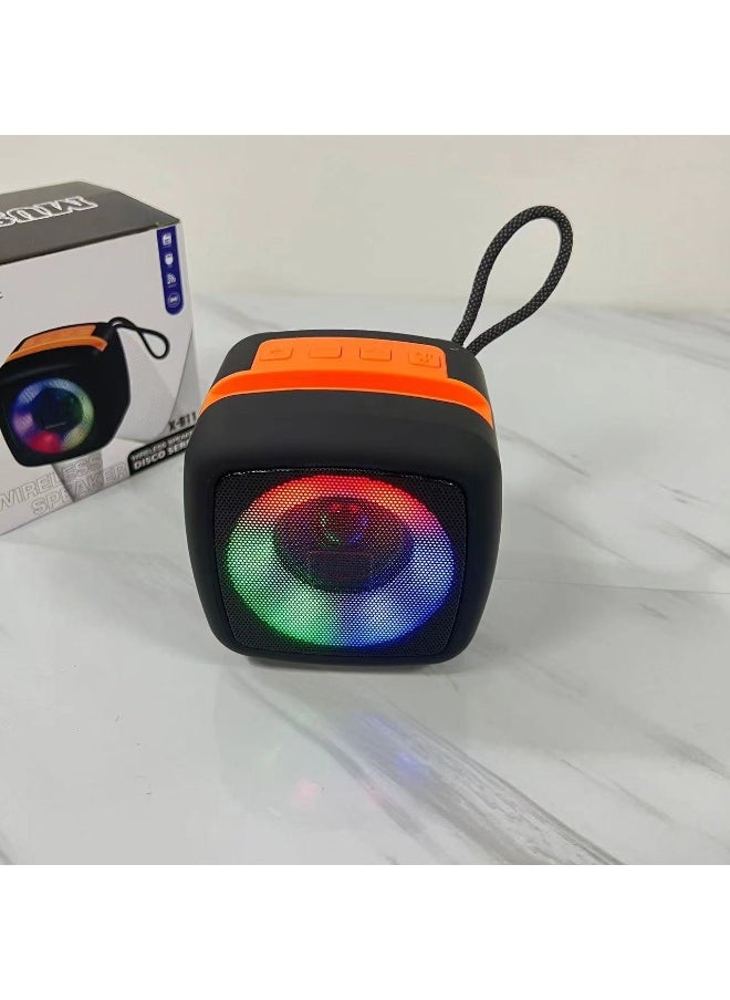 Portable Bluetooth Speaker Atmosphere Sense Outdoor High-power Car Mini Home Desktop Subwoofer Small Steel Cannon Sound