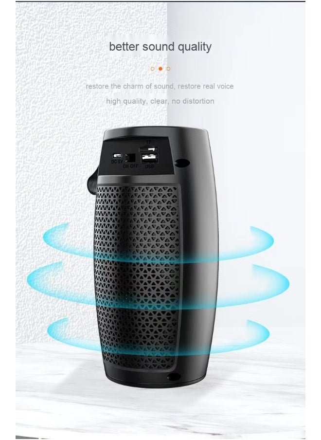 Bluetooth Audio Subwoofer Outdoor Portable Mini Steel Home Atmosphere Sense Desktop Wireless Speaker