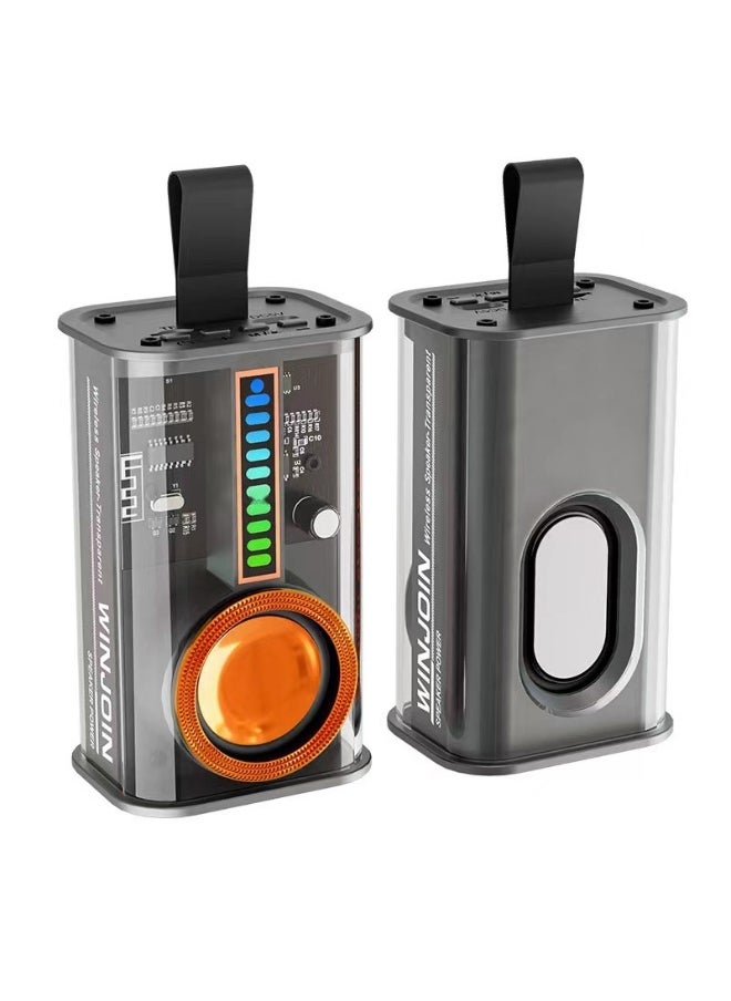 Transparent Mech Bluetooth Speaker Small Steel Outdoor Car Subwoofer Home Atmosphere Desktop Mini Speaker