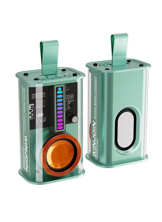 Transparent Mech Bluetooth Speaker Small Steel Outdoor Car Subwoofer Home Atmosphere Desktop Mini Speaker