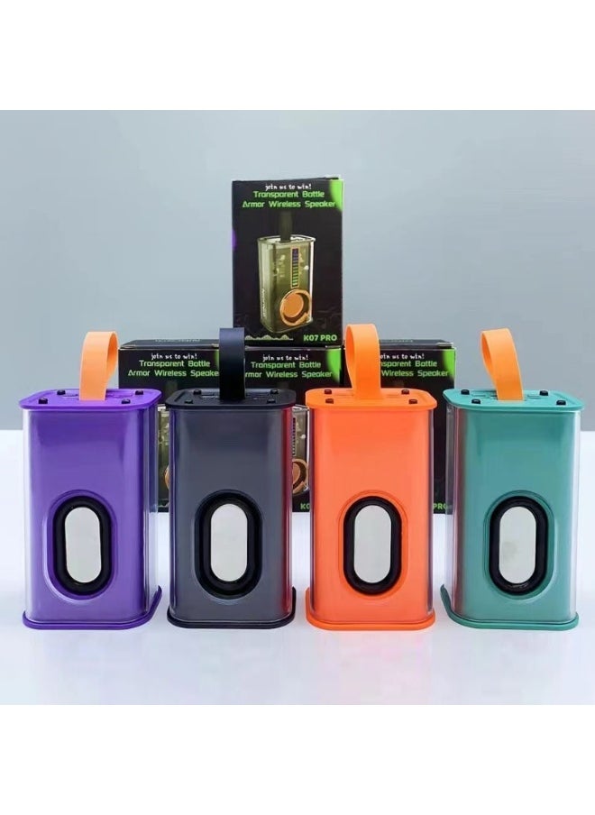 Transparent Mech Bluetooth Speaker Small Steel Outdoor Car Subwoofer Home Atmosphere Desktop Mini Speaker