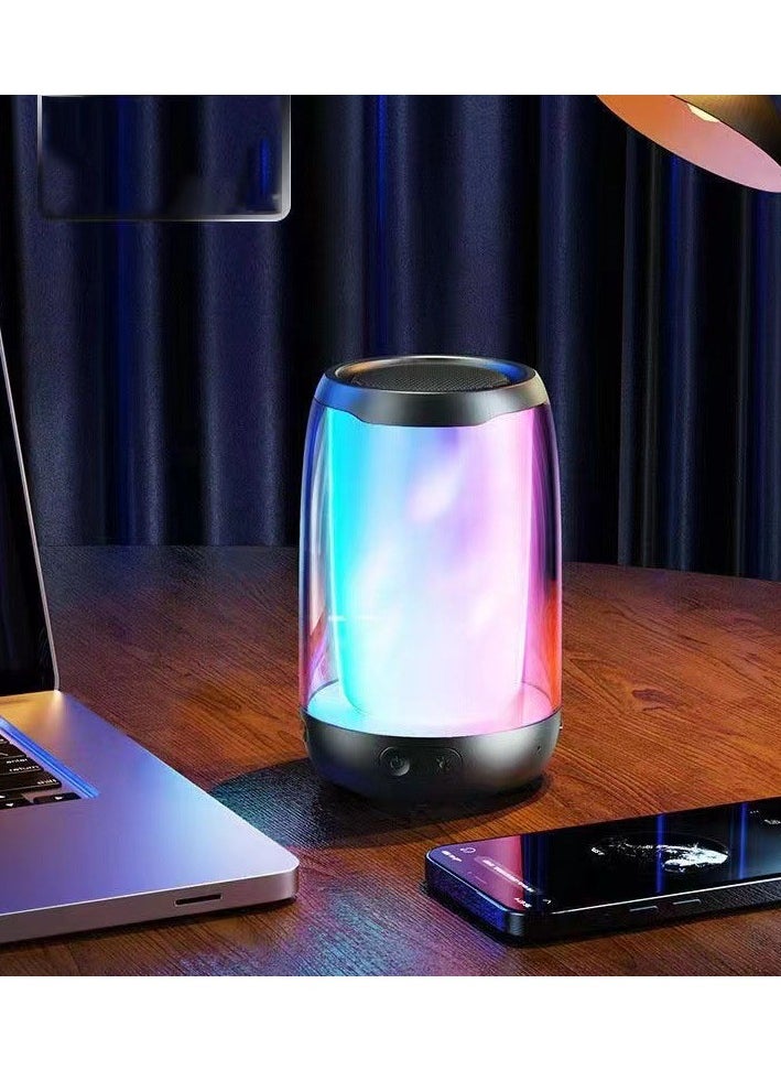 Pulse 4 Bluetooth Speaker Heavy Subwoofer Outdoor Mini Home With Atmosphere Light Multi-function Desktop Wireless Speaker