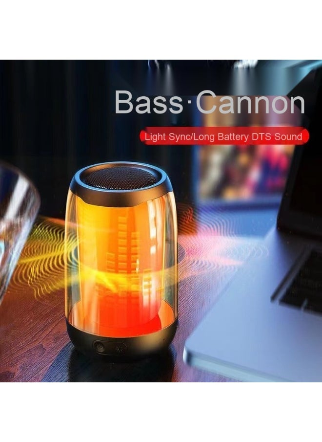 Pulse 4 Bluetooth Speaker Heavy Subwoofer Outdoor Mini Home With Atmosphere Light Multi-function Desktop Wireless Speaker