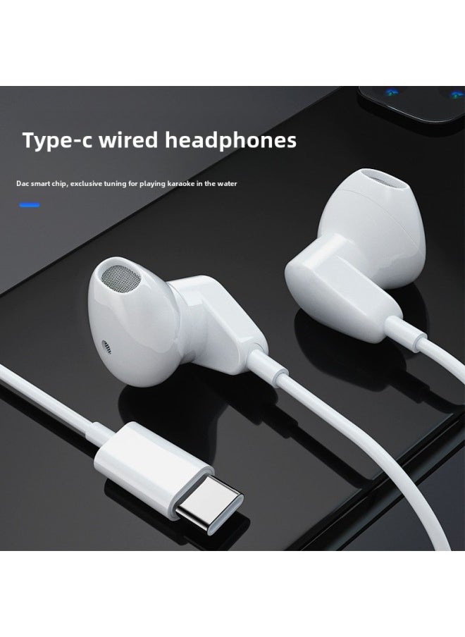 Typec Digital Live Broadcast Headset Noise Canceling Stereo Headset For Apple 15 Xiaomi For huawei Karaoke Headset-Color:Extreme Red (Digital Analytic Version)