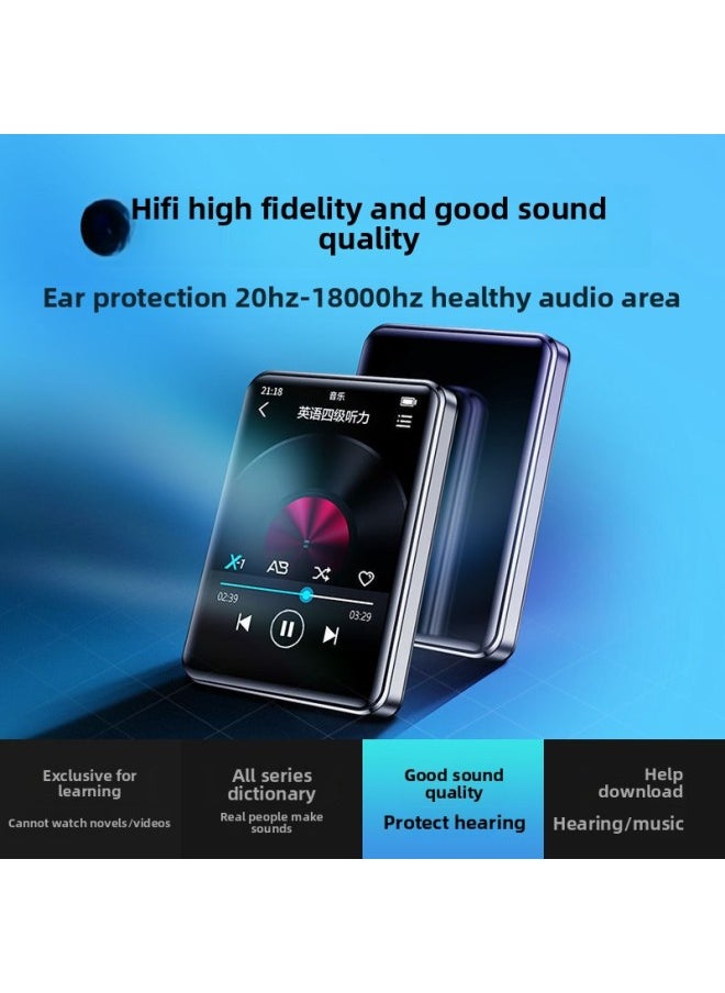 Intelligent Learning Mp3mp4 Senior High School Students English Listening Walkman Long Life Wholesale-Body Color:2inch Button Long Battery Life Bluetooth 5.3/comes With Bluetooth Headset-Memory Capacity:32g (small And Early High School) Hearing + Word + Designated Download