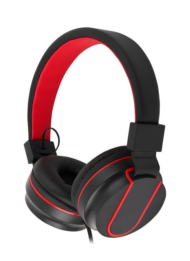 Headphones Wired with Microphone,Foldable HD Stereo Sound Headband Headphones PC/Tablet/ iPad,Portable Wired Headset On-Ear Headphones For School
