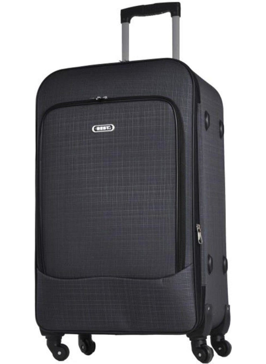 3-Piece Gusseted Fabric Suitcase Set (Cabin+Medium+Large Size)