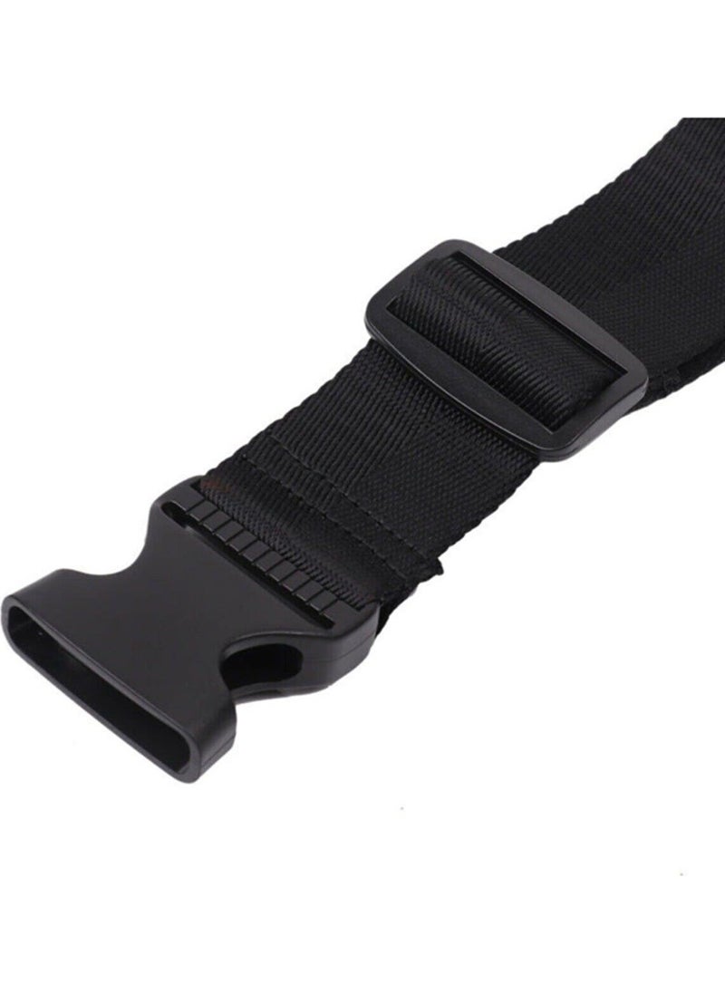 Başkent Bag Black 3 Pieces Luggage Suitcase Seat Belt