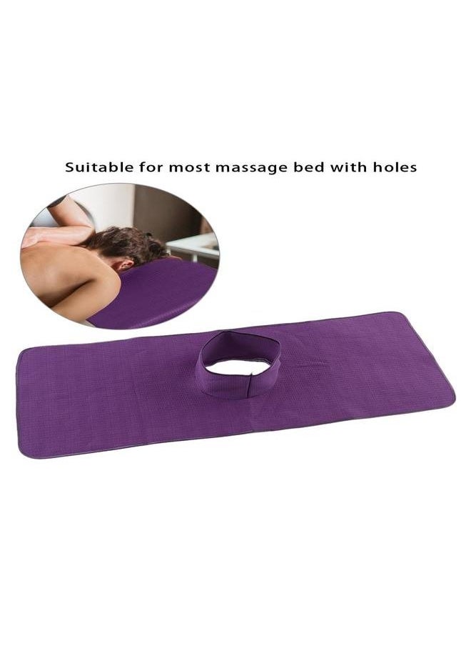 Reusable Spa Steam Massage Towel Washable Beauty Salon Bed Sheet for Skin Care 35 x 90cmPurple