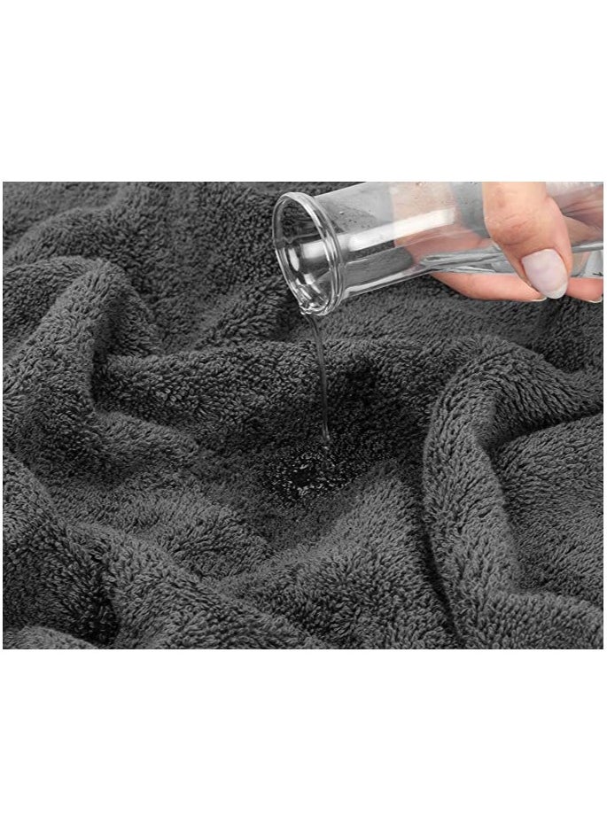 Bath Sheet Towels Premium Quality 100% Turkish Genuine Cotton Extra Large Highly Absorbent & Maximum Softness 600 GSM 90x180 cm Heavyweight Bathroom Bath Towel Bath Sheet- Dark Grey