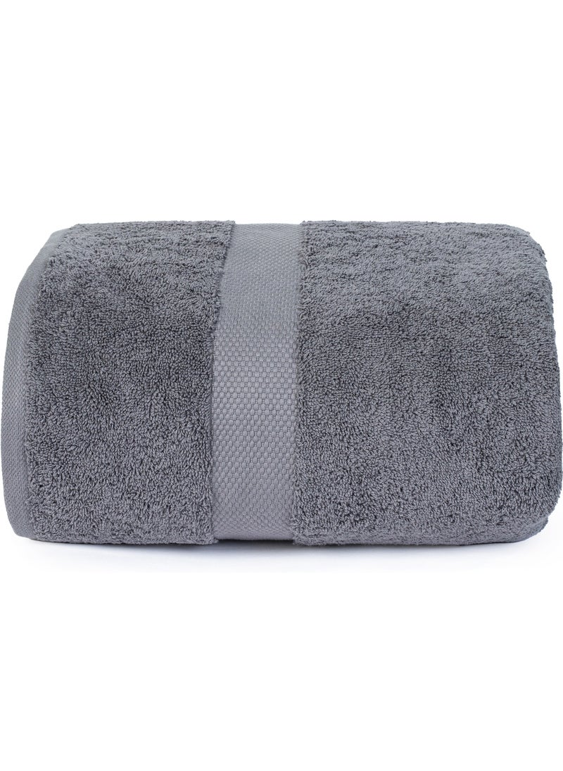 Bath Sheet Towels Premium Quality 100% Turkish Genuine Cotton Extra Large Highly Absorbent & Maximum Softness 600 GSM 90x180 cm Heavyweight Bathroom Bath Towel Bath Sheet- Dark Grey