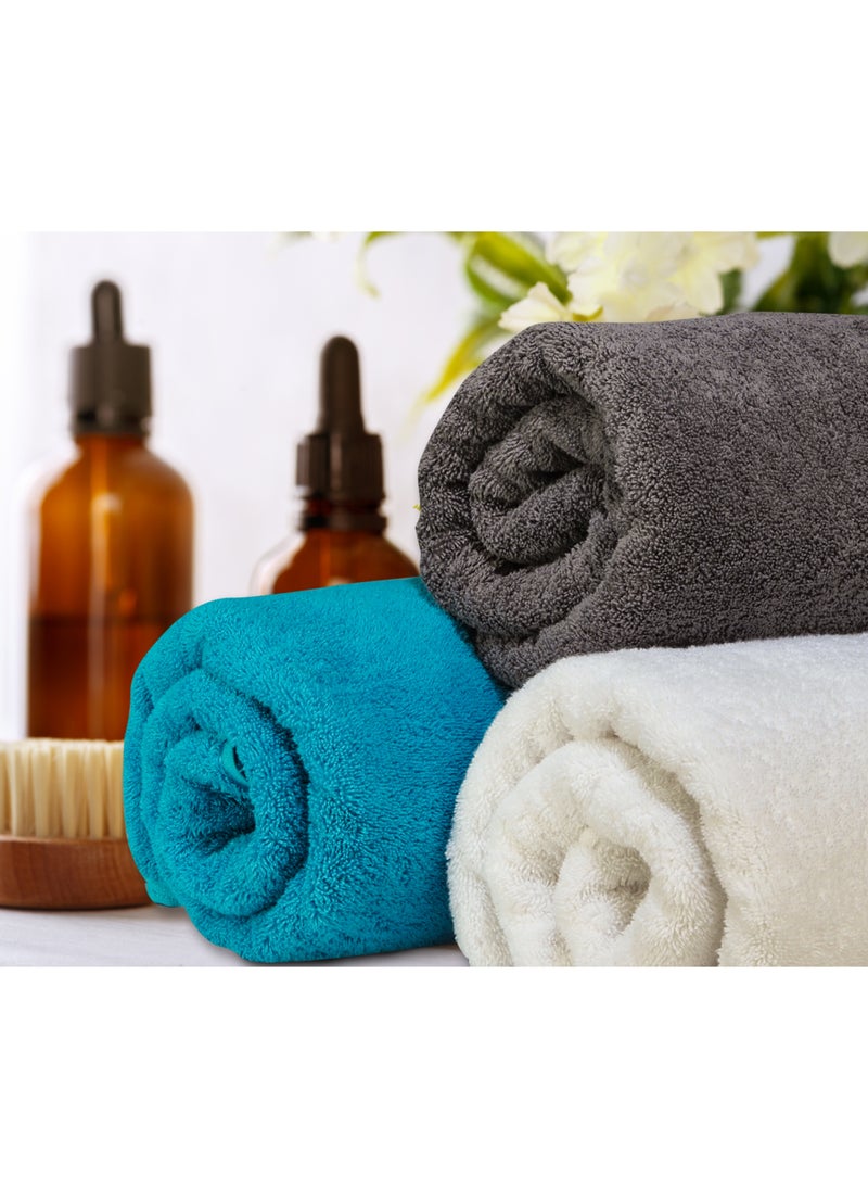 Bath Sheet Towels Premium Quality 100% Turkish Genuine Cotton Extra Large Highly Absorbent & Maximum Softness 600 GSM 90x180 cm Heavyweight Bathroom Bath Towel Bath Sheet- Dark Grey