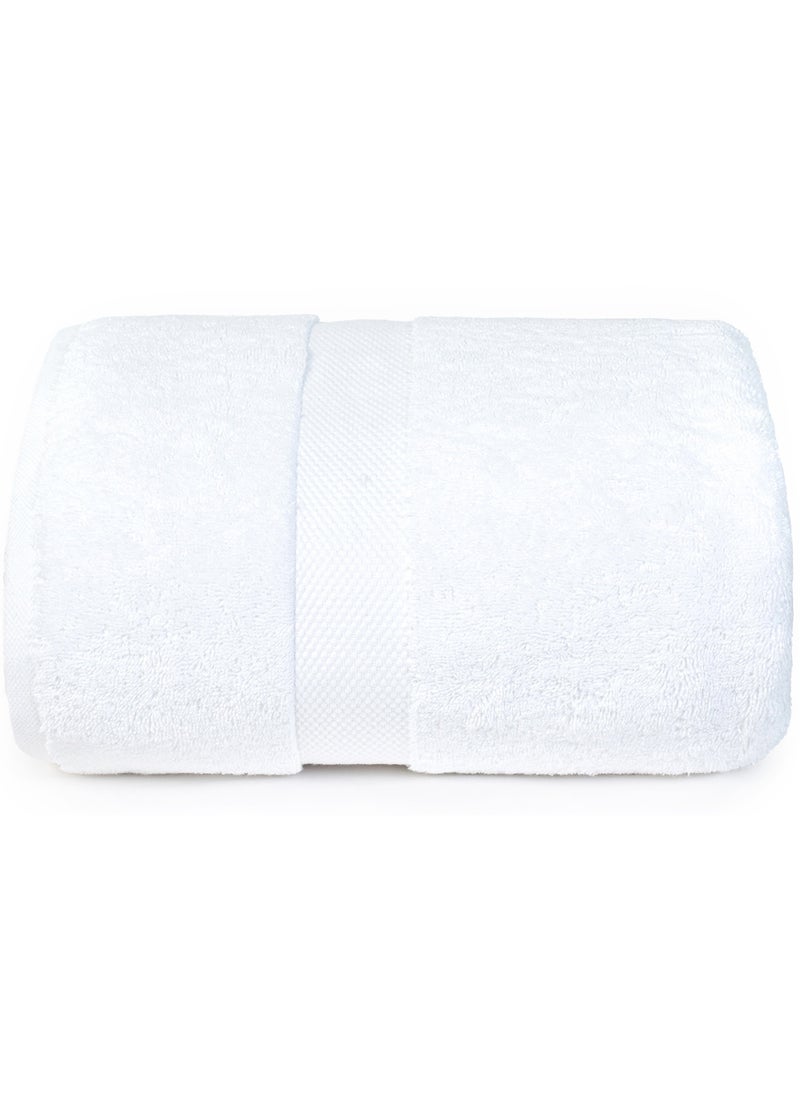 Bath Sheet Towels Premium Quality 100% Turkish Genuine Cotton Extra Large Highly Absorbent & Maximum Softness 600 GSM 90x180 cm Heavyweight Bathroom Bath Towel Bath Sheet- White
