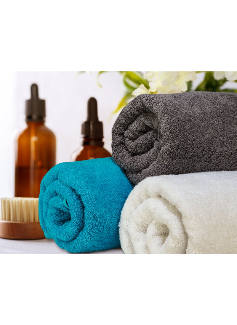 Bath Sheet Towels Premium Quality 100% Turkish Genuine Cotton Extra Large Highly Absorbent & Maximum Softness 600 GSM 90x180 cm Heavyweight Bathroom Bath Towel Bath Sheet- White